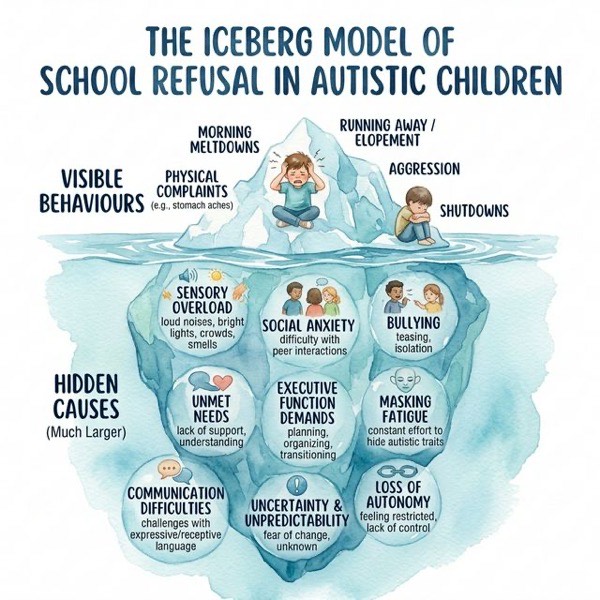 School Refusal in Autistic Children: The Iceberg Model and What Actually Helps